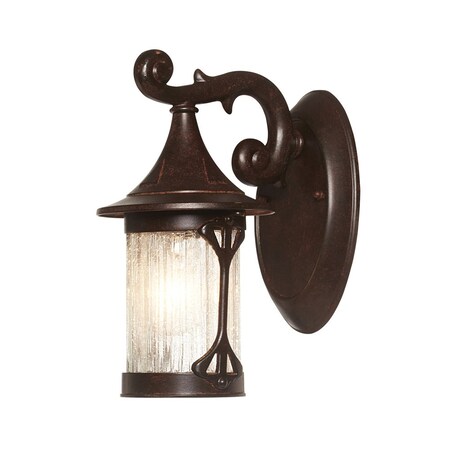 Designers Fountain Canyon Lake 10.5in Chestnut 1-Light Outdoor Line Voltage Wall Sconce, Bulb Not Included 20901-CHN